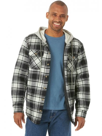 Hooded lined flannel jacket deals